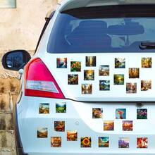 50入組美學貼紙、風景藝術貼紙,適用於青少年和成年人,防水貼紙,適用於水瓶、筆記本電腦、剪貼簿、行李箱、手機等 - 彩色 - 查看 6