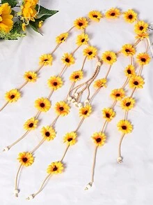 1個兒童雛菊裝飾頭箍 - 黃色 - 查看 3