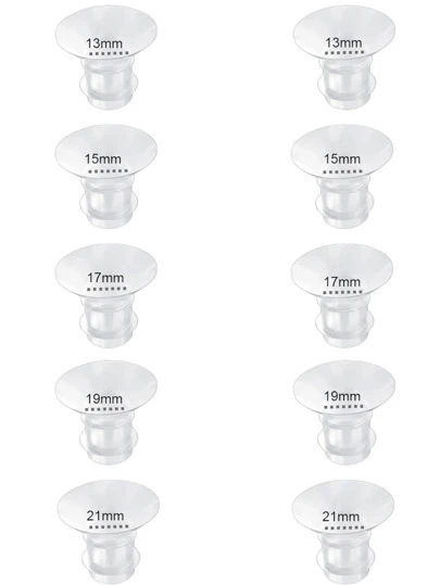 1pc Flange Inserts, Breast Pump Flange Accessory, 13/15/17/19/21/24mm Compatible With All Wearable Breast Pump Cup,For Medela/Spectra/Bellababy/TSRETE/Momcozy 24mm Shields/Flanges,Reduce 24mm Tunnel Down To Other Size