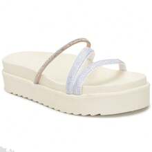 Women Flat Sandals - 米色 - 查看 5