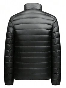Nam Ngoài trời Giải trí Mùa Đông Áo khoác Jacket puffer Với Chống gió & Ấm áp Tính năng - màu đen - Xem 3