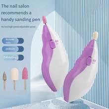 便攜式美甲電池操作小筆形磨床電動指甲油機去除角質抛光工具 - 彩色 - 查看 2
