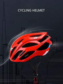 1pc Bicycle Mountain Bike Helmet With Pc+Eps Material Integrated Molding Cycling Equipment - Red - View 1