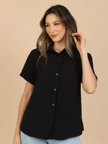 Women Blouses - 黑色 - 查看 1