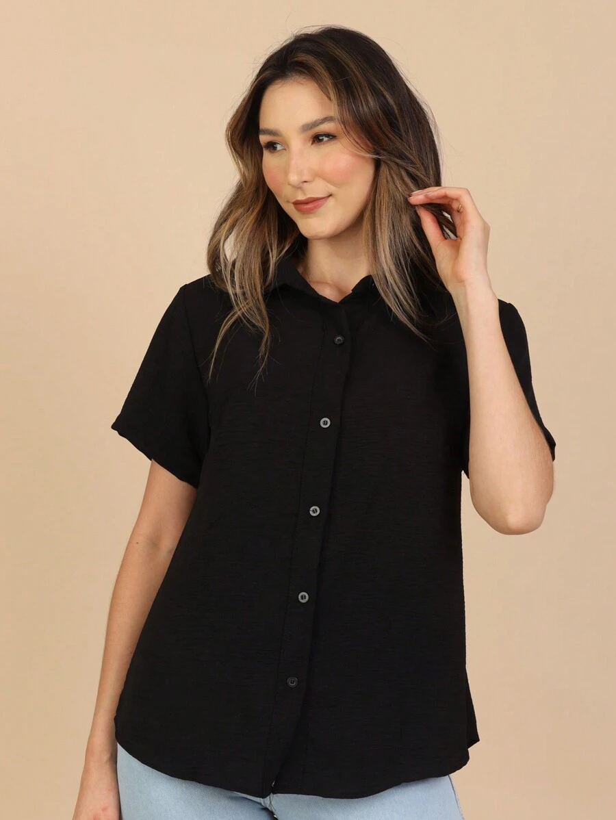 Women Blouses - 黑色 - 查看 1