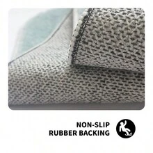 1pc Crystal Velvet Material With Washable Fabric Bottom, Black Bohemian Style Simple Multi-Color Patchwork Design, Soft, Absorbent, Non-Slip, Easy To Clean And Machine Washable Long Carpet, Available In Various Styles And Sizes, Suitable For Various Areas In Kitchen, Dining Room - Black - View 11