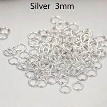 Anillo Abierto De Plata/oro/rodio/bronce, Accesorios De Anillo De Conexión De Joyería Diy, 20 G/paquete - Plateado - Ver 11