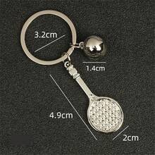 1Pc Mini Alloy Keychain Sport Ping Pong Table Tennis Ball Badminton Bowling Ball Key Chain Keyring Key Ring Souvenir Gift - 001 - View 4