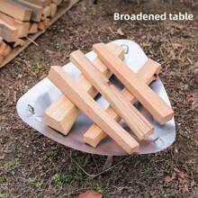 1入不鏽鋼拆卸式露營火坑,便攜式木柴露營火坑,輕量級戶外營火烤肉架 - 不銹鋼色 - 查看 6