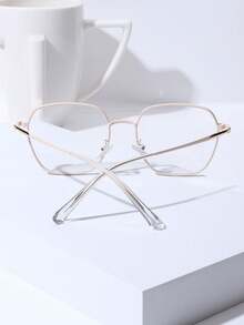 1 件装男士时尚齿轮框金属眼镜 - 彩色 - 查看 5