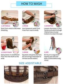 女性溫柔優雅假髮，空氣瀏海長捲髮，自然黑白色，新款韓國風全髮套 - 黑色 - 查看 7