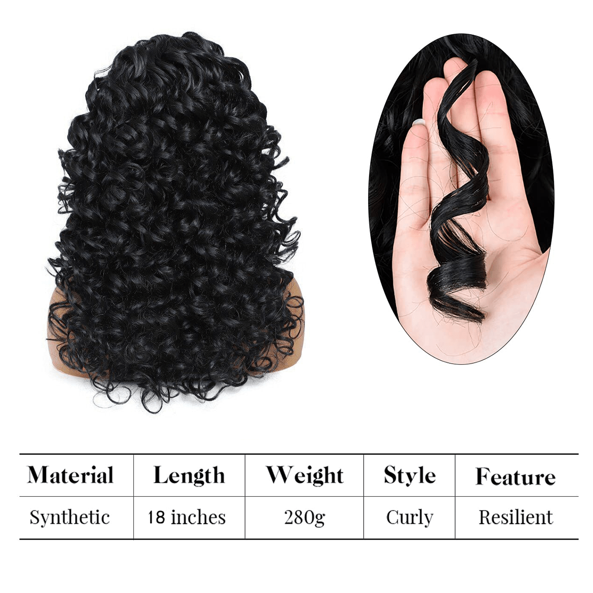 Black Friday Synthetic Heat Resistant Wigs Bouncy Curls Wigs with Bangs