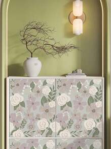 1片防水和防潮自粘壁紙客廳背景貼紙PVC耐磨和防刮牆貼紙 - 淡紫色 - 查看 2