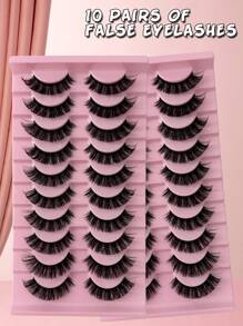 Hinarin 10 Cặp Lông Mi Giả DD Curl Strip Dày Kiểu Nga Lông Mi Giả Mink Tự Nhiên Lông Mi Mềm Mại Có Thể Tái Sử Dụng Dải Nối Mi, Lông Mi, Lông Mi, Lông Mi Giả - lông mi mềm mại - Xem 6