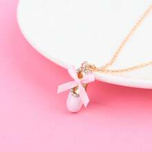 1 件套可愛芭蕾舞鞋吊墜項鍊適合女孩友誼 Bff 項鍊最好的朋友珠寶禮物 - 金色 - 查看 9