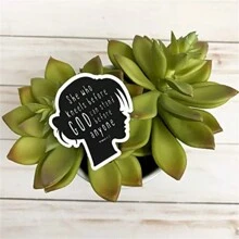 5 Pcs She Who Kneels Before God Sticker |  Stickers & Decals By Swaygirls About Faith, Jesus, The Bible - Black - View 3