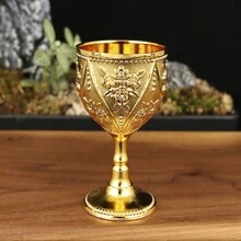 1只30ml/1.01oz雕花復古酒杯,非常適合戶外派對、露營 - 彩色 - 查看 8