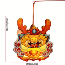 Diy春節手工創意燈籠材料包,新年便攜式龍頭燈掛飾,玩具