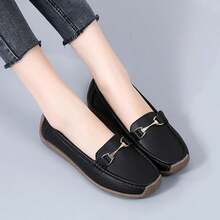 春夏女款舒適平底便鞋,柔軟透氣孕婦鞋,尺寸範圍35-44 - 黑色 - 查看 3