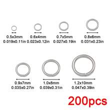 200 chiếc Thép không gỉ Đóng  & Mở Nhảy Nhẫn Để làm đồ trang sức DIY , Trình kết nối Quân nhu Đối với Thủ công Vòng tay , Dây chuyền , Hoa tai , Thập cẩm Kích thước - 1 túi - Xem 10