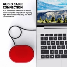 HP Bluetooth 5.0 Cái Loa Không dây Có thể mang đi Cái Loa HIFI To lớn Âm thanh Có thể sạc lại Cái Loa Tws 3.5MM Đài Mini Thẻ nhớ Cái Loa Ngoài trời Người chơi Loa siêu trầm Đối với Điện thoại thông minh Bàn làm việc Máy tính xách tay - Đỏ - Xem 4