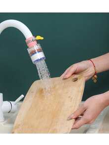 1入家庭廚房水龍頭過濾器、噴嘴、米石濾水器、防濺水噴頭 - 粉色 - 查看 3