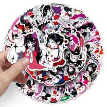 50pcs Gothic Style Stickers With Dark Anime Girl Graphic For Waterproof Decoration On Suitcases, Water Bottles, Motorcycles, Laptops, Helmets, Skateboards, Desktops And More - Multicolor - View 5