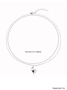 1pc Romantic Love "I Love You" Projected Stone Necklace In Rose Flower Gift Box With Preserved Flower, Single Gift Box For Necklace Pendant In Drawer-Shaped Gift Box With "I Love You" Projection In 100 Languages. Suitable As A Holiday Gift