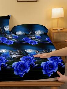 1pc Stylish Minimalist Style Printed Brushed Bedspread Dustproof Cover For Home Textile - Multicolor - View 4