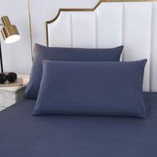 3pcs Blue Duvet Cover Set [No Filling, No Bed Sheet] - Blue - View 3