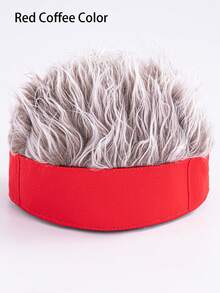 1pc Hip-Hop Wig Cap & Baseball Cap Combo For Men, Streetwear Cool Flat Bill Hat - Multicolor - View 2