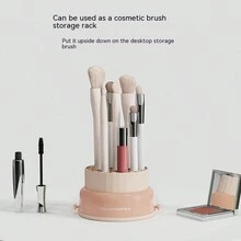 1pc Makeup Brush Cleaning Box Sponge Brush Dry Cleaning Cleaner Powder Puff Wash Brush Box Makeup Tools Drying Storage Shelf Storage Device - Blue - View 3