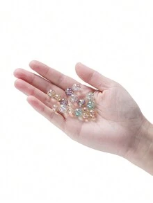 30入組/包8-10mm直孔亮面亮面亮面圓珠,diy珠飾材料,適用於手鍊、項鍊、兒童髮帶等。 - 彩色 - 查看 3