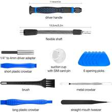 Outdoor 126 In 1 Precision Screwdriver Set With 111 Bits Magnetic Driver Kit Professional Electronics Repair Tool Kit - Black - View 8