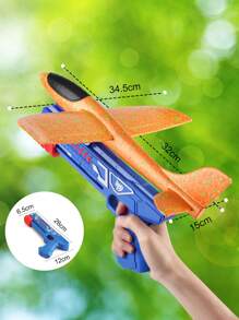 Avion de Juguete, Lanzador con Pistola de Tiro, 3 Piezas Aviones Espuma Poliespan Avion Corcho Planeador, Juegos Volador Aire Libre Regalos Navidad Cumpleaños para Niños 3 a 10 Años - Multicolor - Ver 8