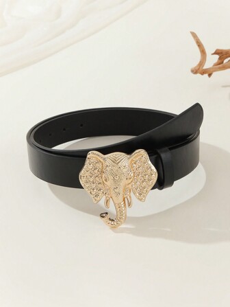 可爱时尚百搭女士腰带，带大象元素，万圣节夏季、秋季、秋季、万圣节