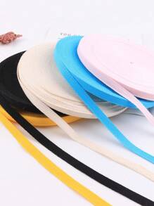 1cm X 45m/Roll Herringbone Pattern Fabric Ribbon For Garment Collar & Side Seaming - Black and White - View 4