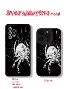 1pc Painted Edge & Precision Cutout Anti-Fall Phone Case With Handmade Lanyard, Compatible With Iphone/Galaxy/Xiaomi/Redmi - Multicolor - View 4