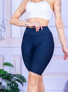 Women Sports Shorts - Màu xanh hải quân - Xem 2