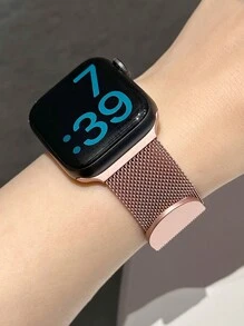 1 pieza Correa deportiva clásica de metal malla compatible con Apple Watch de 45 mm Ultra2 49 mm, 38 mm, 40 mm, 41 mm, 42 mm, 44 mm, 46 mm, pulseras milanesas compatibles con Apple Watch Series SE 10 9 8 7 6 5 4 3 2 1, accesorios para Apple Watch