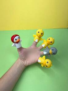 1 Set Children's Educational Plush Finger Puppet Toy, Animal Shaped Hand Glove, Random Color - Multicolor - View 4