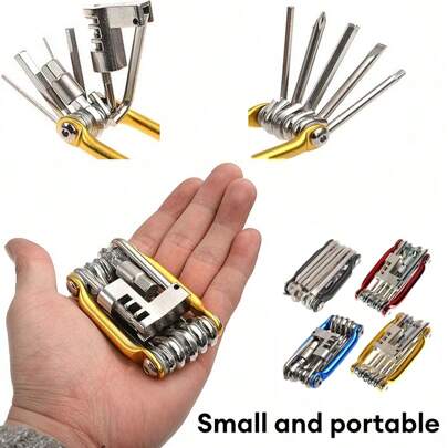 11 i 1 Cykel Reparationsverktyg Utrustning Berg Cykel Skiftnyckel Skruvmejsel Kedja Multifunktion Cykel Uppsättningar Cykling Verktyg