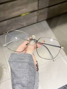 1 件装男士时尚齿轮框金属眼镜 - 彩色 - 查看 6