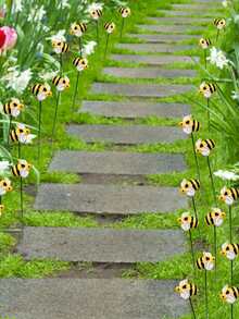 10 Piezas Estacas Decorativas Para Jardín Con Diseño Realista De Insectos Y Abejas Para Decoración Del Césped, 10 Piezas Por Set - Multicolor - Ver 2