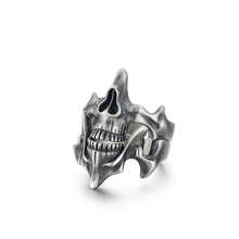 2pcs/Set Skull & Gun Shaped Punk Vintage Style Open Ring, Suitable For Men's Daily Wear - Gun Black - View 4