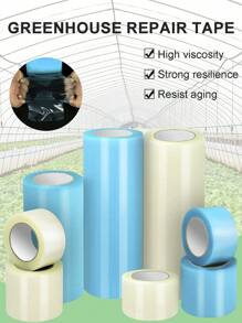1 Roll Waterproof Anti-Oxidation Adhesive Tape, High Adhesion Pe Greenhouse Repair Tape For Repairing Greenhouse Film - White - View 1