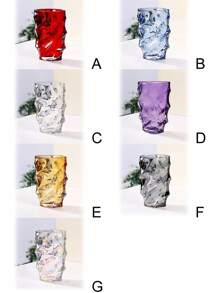 1只彩色玻璃花瓶,北歐風格透明花瓶,適用於家居裝飾,桌面花卉盆栽花瓶 - 彩色 - 查看 2