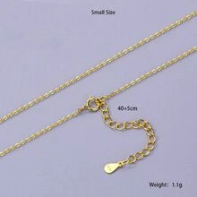 簡約優雅的s925純銀項鍊,適合女性日常佩戴 - 金色 - 查看 2