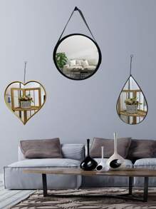 Wall Mounted Mirrors - 圓形-黑色 - 查看 1