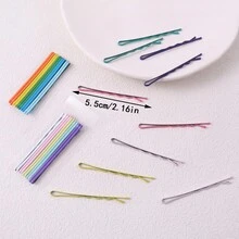 Multicolor One-Shaped Candy Colored Simple Hair Clip Hair Accessory For Short Hair - Spring Color - View 4